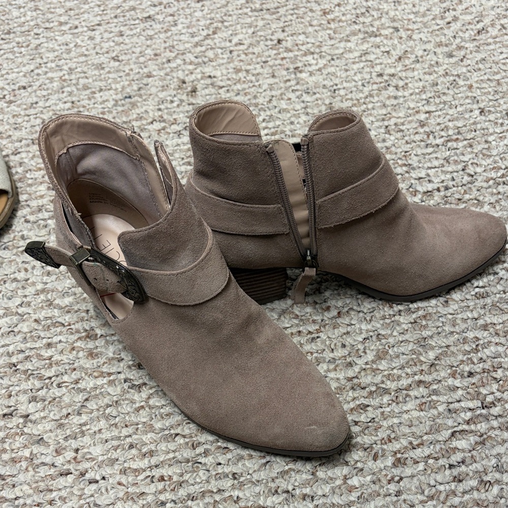 Sole Society Taupe Ankle Booties